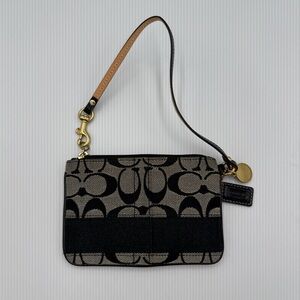 Coach Legacy Y2K Signature Canvas Wristlet in Black/Tan